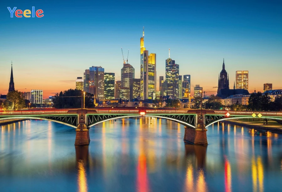 Yeele процветающей городской здания озер ночной декорации украшения