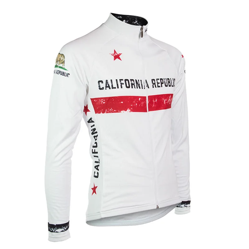 

California Outdoor Cycling Jersey Jacket MTB Sport Team Long Sweatshirt Bike Race Road Mountain Breathable maillot Ciclismo Tops
