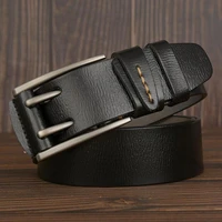 luxury domineering real cowhide mens belt casual belt personality fashion designer double pin buckle jeans cowhide belt for men