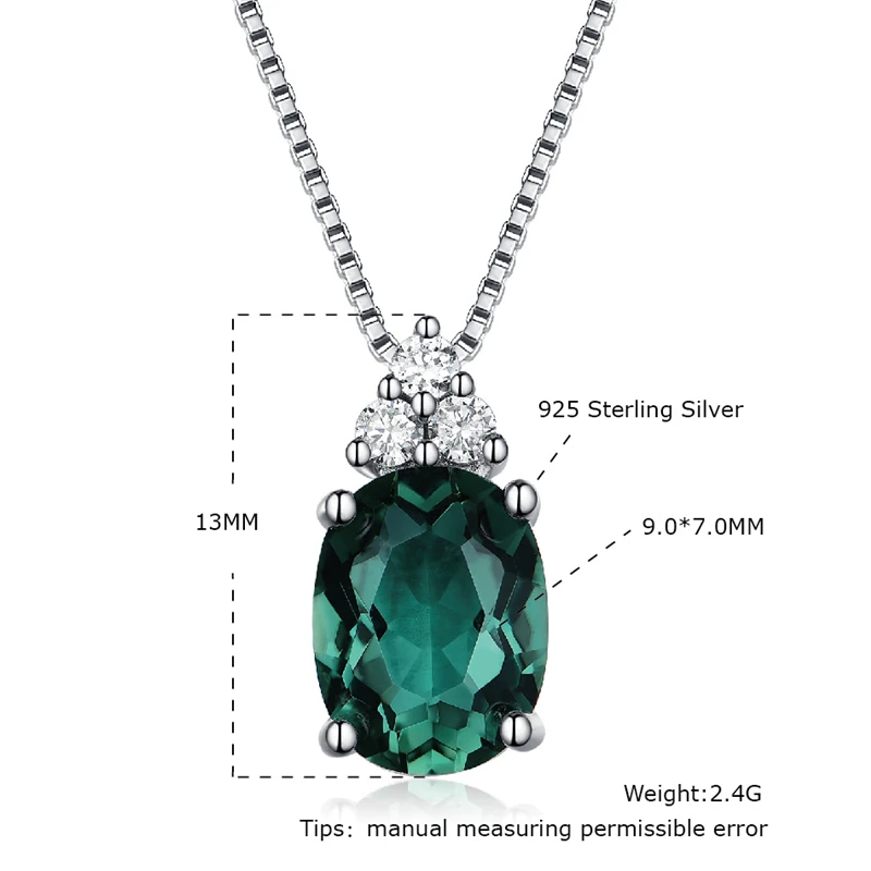 

DY Gemstone Emerald Glass Cubic Zirconia Banquet Luxury Pendant With Chain Necklace For Women Trendy Jewelry 925 Sterling Silver