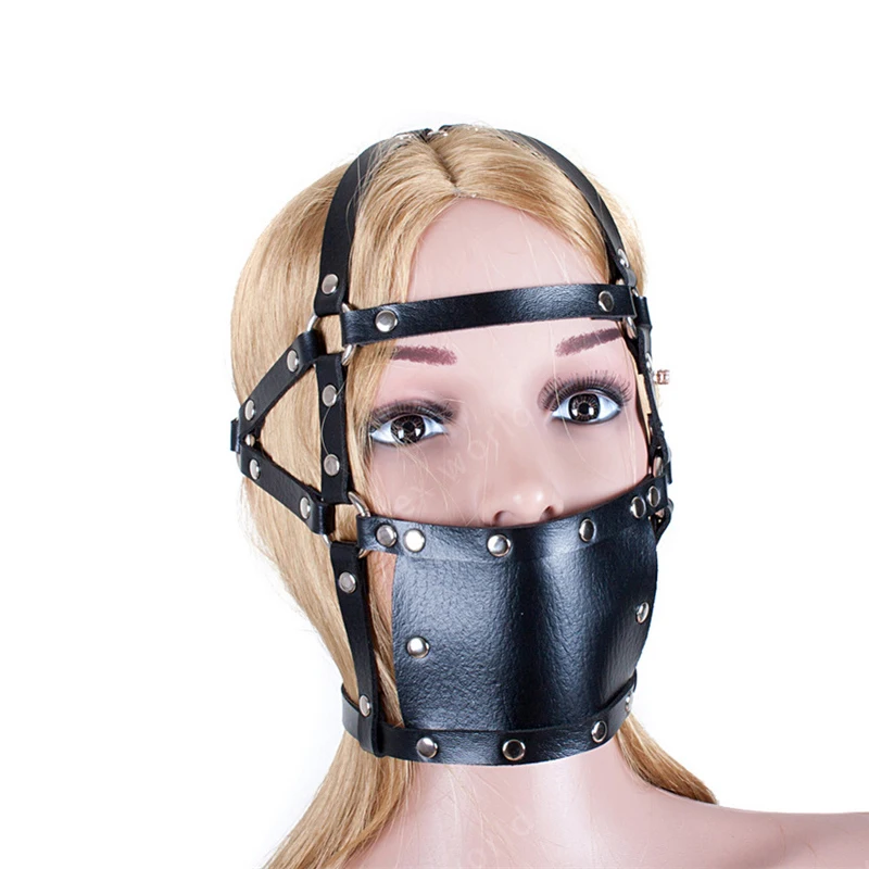 Женская маска-кляп с защитой от срыва Полный головной ремень бандаж для рта