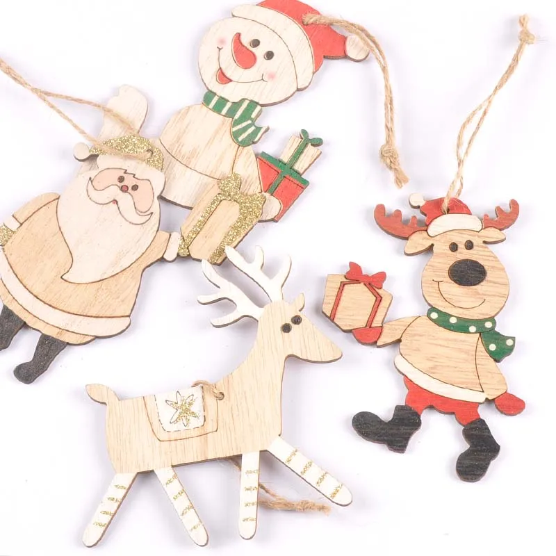 Рождественские деревянные подвесные Подвески с деревянными кристаллами