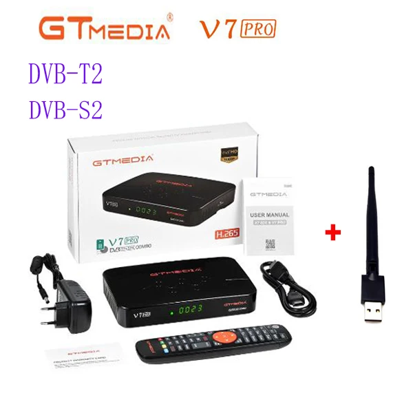 Спутниковый ресивер GTMEDIA V7 pro DVB S/S2/S2X + T/T2 поддержка H.265 PowerVu Biss Key замена gtmedia