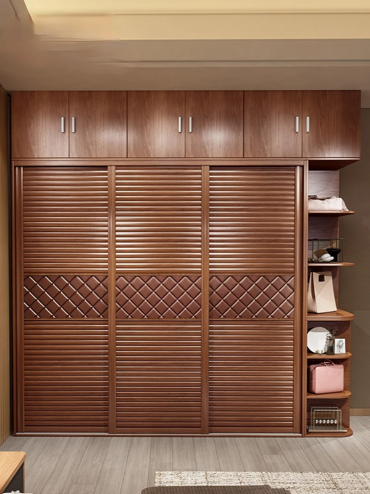 

Modern sliding door wardrobe bedroom home overall assembly door-to-door collection wardrobe