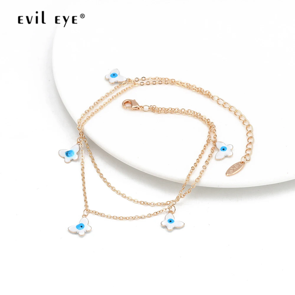 С клипсами Дурной глаз звезда бабочка &quotРука Фатимы&quot ремешком на щиколотке