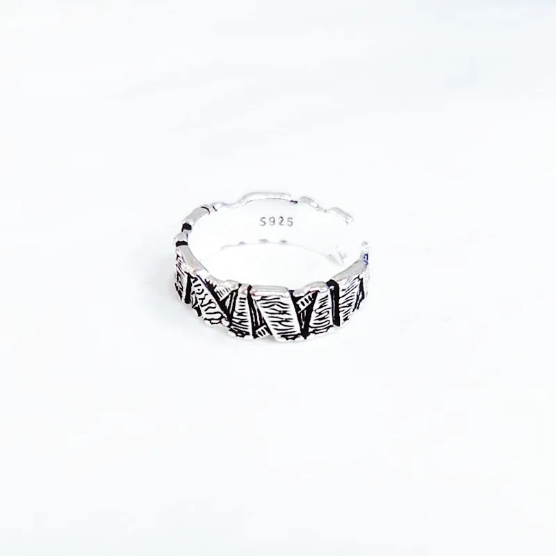 Винтажные серебряные кольца для женщин Регулируемые оригинальной формы