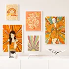 70s винтажные подсолнухи цитаты Таро абстрактные картины настенная живопись на холсте скандинавские постеры эстетические принты Декор для гостиной