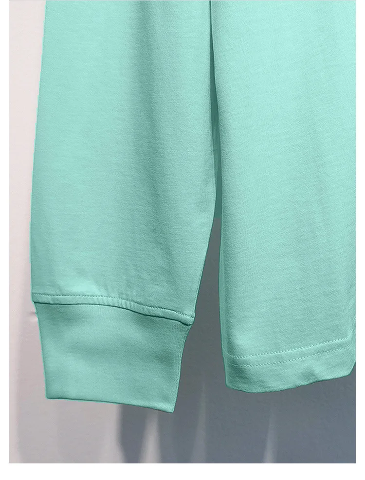 

2021 Spring Autumn New Fashion Casual Versatile Loose Classic Letter Print Long Sleeve Round Neck Cotton T-shirt Women Tide A2