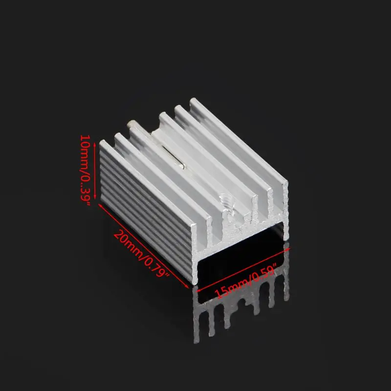 

10Pcs TO-220 Aluminum Heatsink Transistor Radiator Heatsink Cooler Cooling 21MM