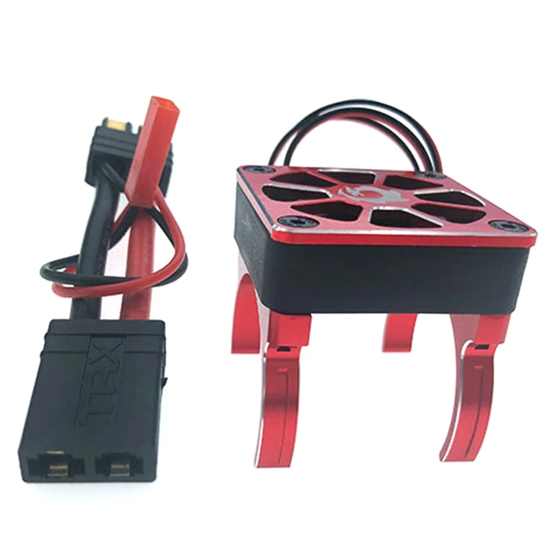 

540 550 Motor Heat Dissipation Cooling Fan with Battery Adapter Cable for trx-4 TRX-6 G63 1/10 RC Rock Crawler Model Car Parts