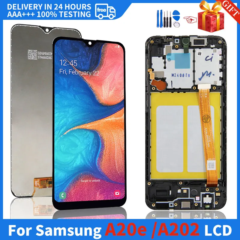

Original 5.8" For Samsung Galaxy A20e LCD With Frame Display Touch Screen Digitizer Assembly SM-A202F A202DS A202F/DS A202
