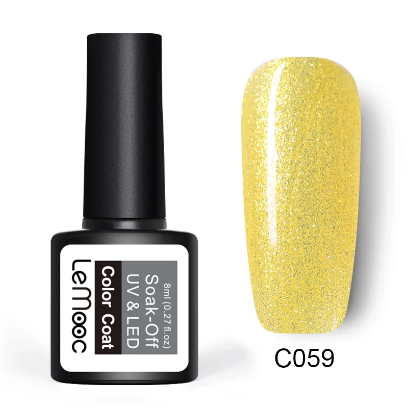C059 LEMOOC Гель-лак набор все для маникюра Полупостоянный Vernis верхнее покрытие УФ светодиодный гель лак удаляющийся замачиванием Гель-лак для ногтей - Цвет: C059