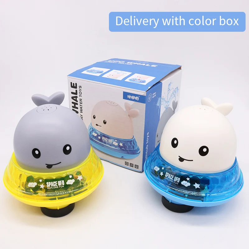 

Creative Water Spray Bath Toy Whale Shape Led Light Water Spray Ball Baby Bath Water Toys Automatic Induction Toys For Kids Gift