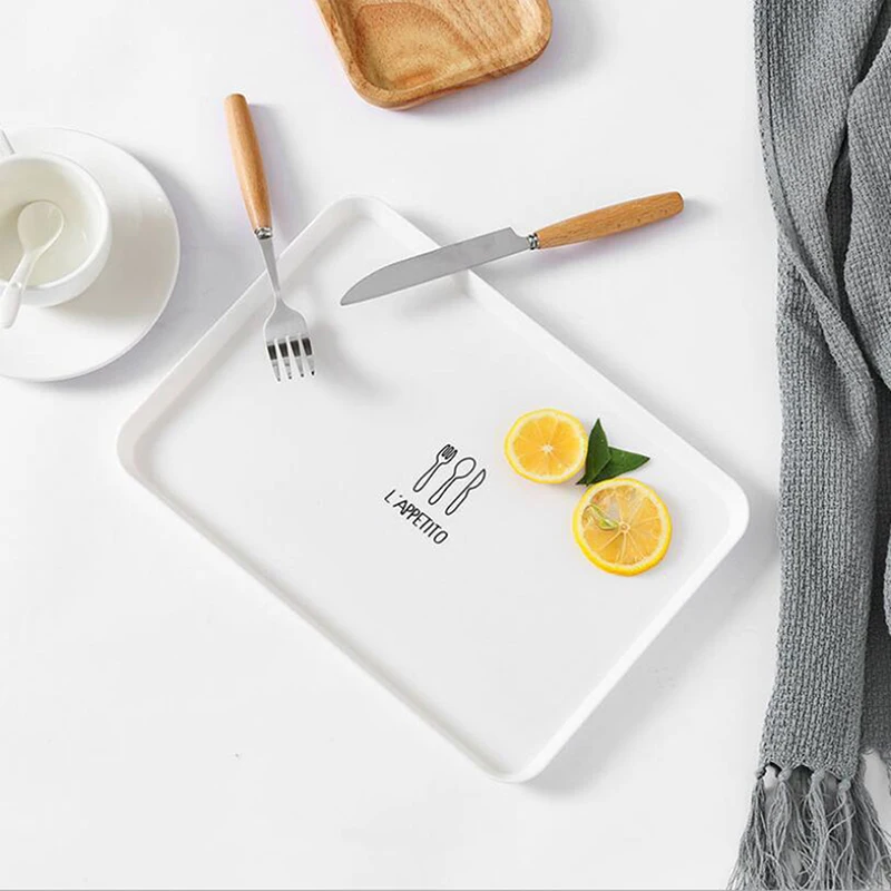 Пластиковый поднос для завтрака в скандинавском стиле еда фруктовый десерт