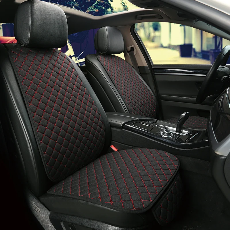 

Flax Car Seat Cover Protector Linen Front or Rear Seat Back cushion for All auto models interior details car accessories