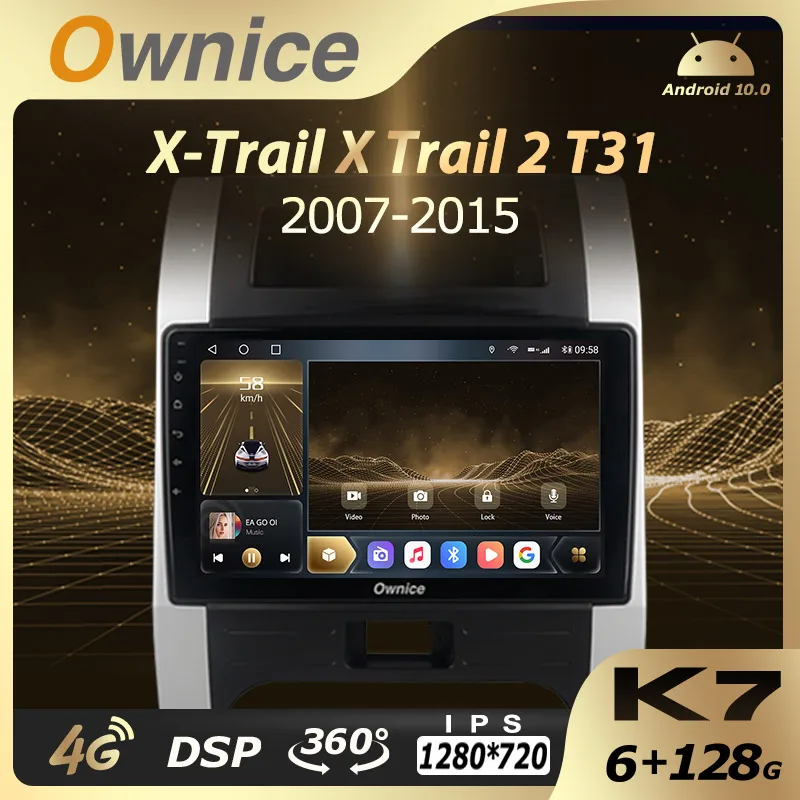 

Ownice Car Multimedia for Nissan X-Trail X Trail 2 T31 2007-2015 2Din Android 10.0 auto radio Audio stereo 6G+128G 4G LTE 360