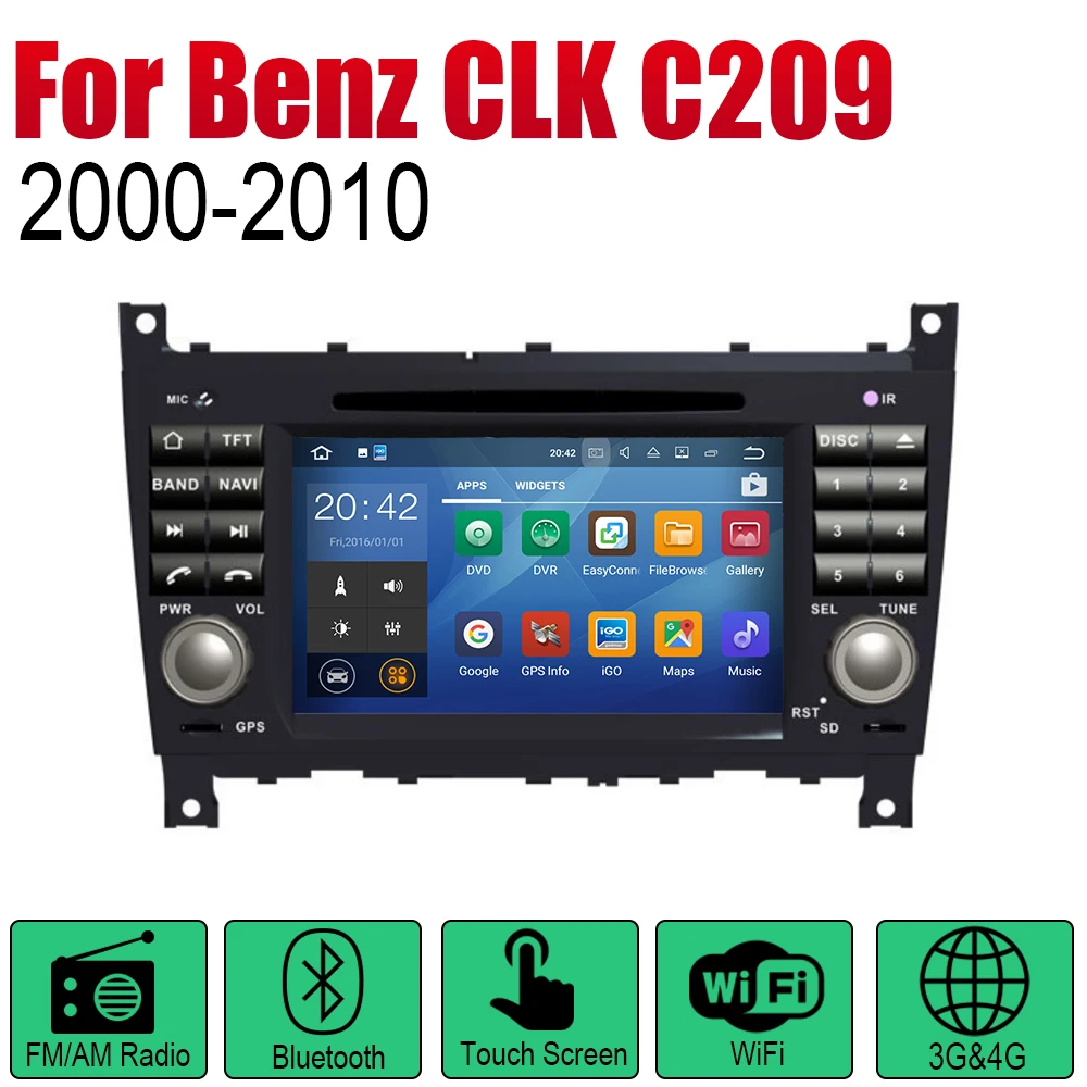 Android автомобильный DVD GPS Navi для Mercedes Benz CLK Class C209 A209 2000 ~ 2010 NTG плеер навигация WiFi BT