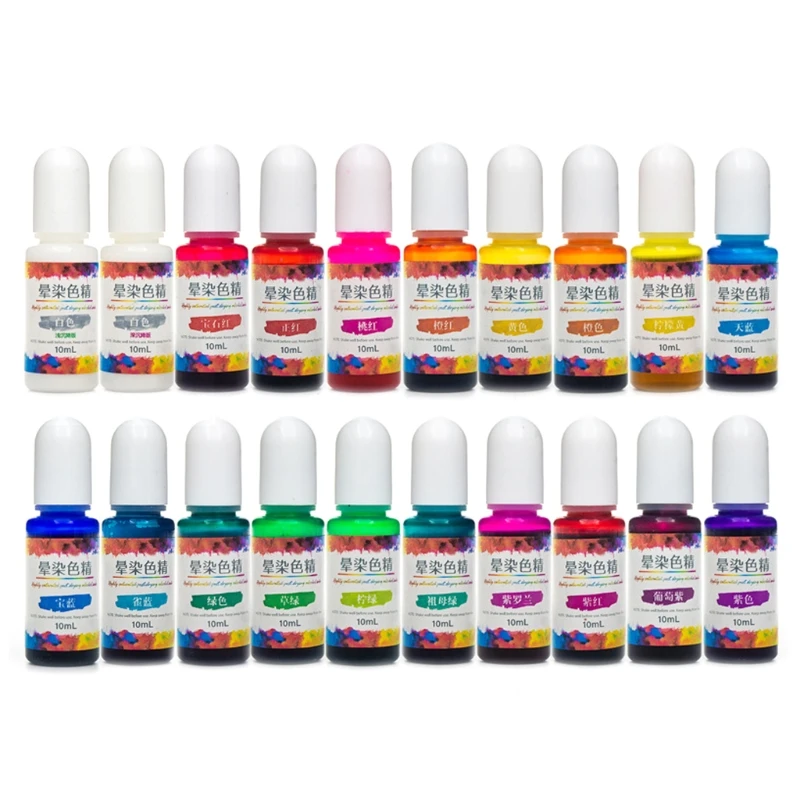 

24 Colors Epoxy Resin Diffusion Pigment Alcohol Ink Liquid Colorant Dye DIY Crafts Jewelry Making Accessories R9JE