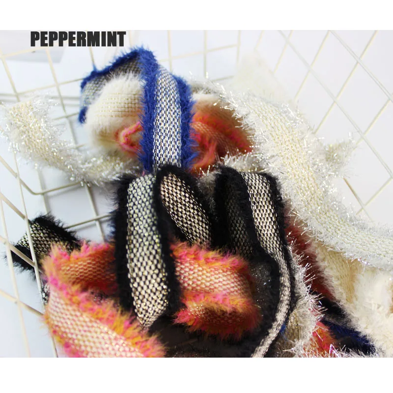 1 ярд 3 см серебряная твидовая тесьма зимняя меховая отделка тканые кружевные