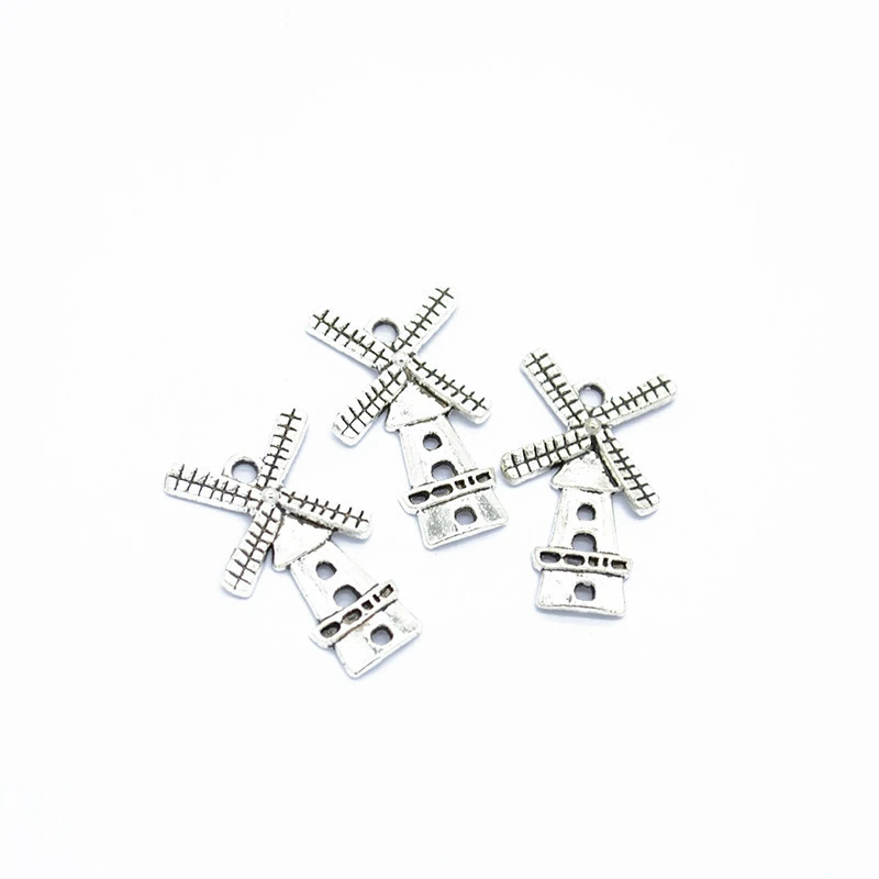 

60pcs Windmill Charms DIY Jewelry Making Pendant Fit Bracelets Necklaces Earrings Handmade Crafts