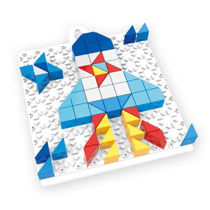Новая мозаика геометрический узор головоломка деревянная и пластиковая детская