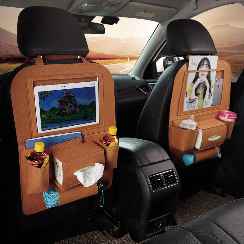 Storage Organizer Car Seat Felt Bag Back High Capacity Visible Space For Ipad Auto Accessories | Автомобили и мотоциклы