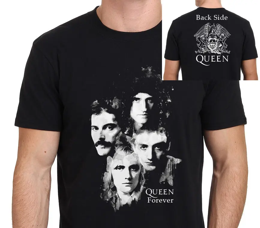 

Summer Printed Casual Cotton Tee Fashion T Shirt Queen Forever Shirts Printed T-Shirt Men'S Short Sleeve O-Neck T-Shirts