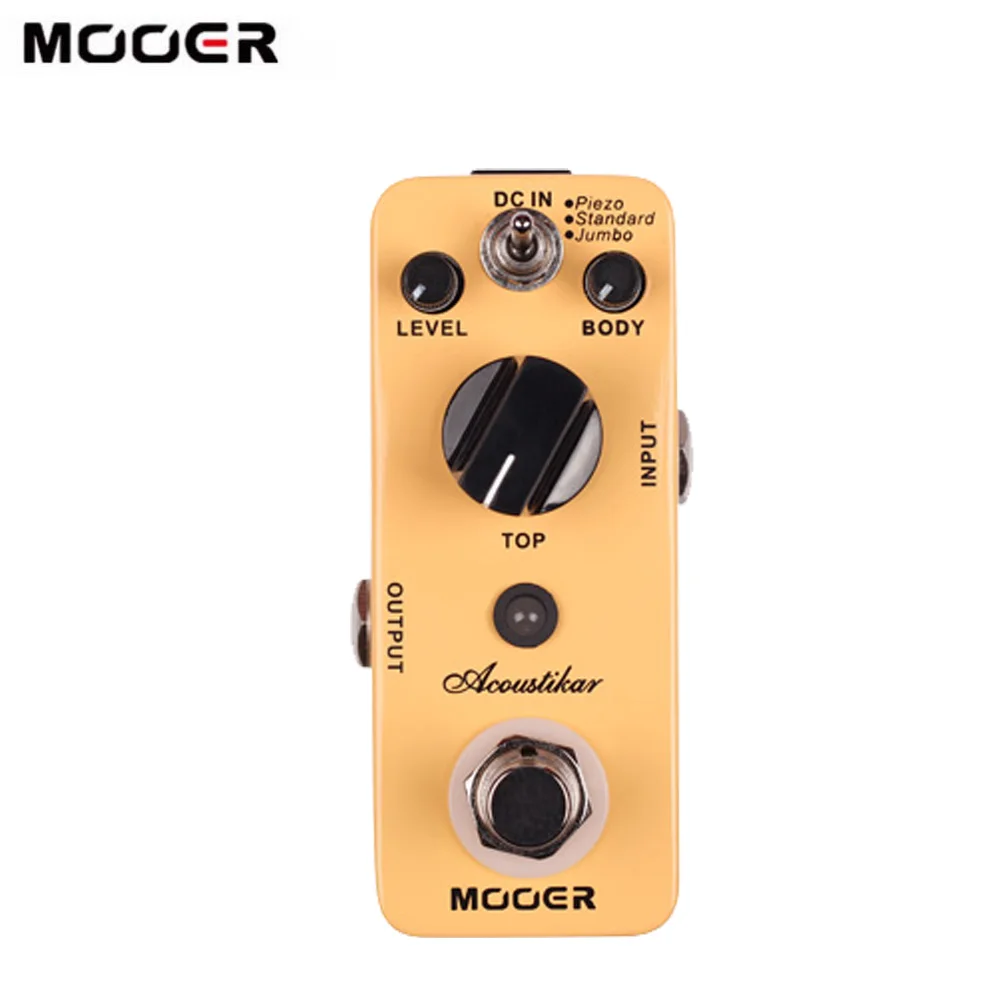 MOOER Acoustikar Акустическая гитара симулятор эффект педаль настоящий Обход с 3