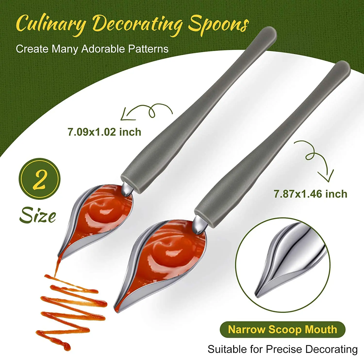 

3 Pieces Candy Dipping Tools Chocolate Dipping Fork Spoons Set 2 Culinary Chef Art Pencil For Decorative Plates Stainless Steel