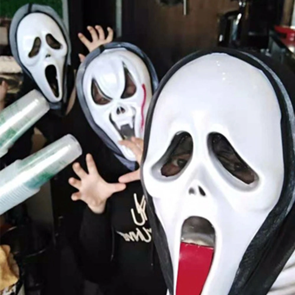 Маска страшная на Хэллоуин призрак демон ведьма вампир украшение для вечерние