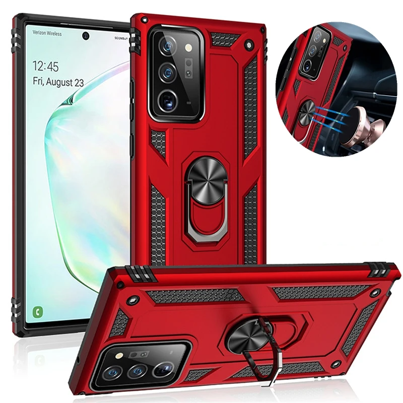 

For Samsung Galaxy Note 20 Ultra Case Luxury Armor Magnet Car Ring Phone Case For Galaxy Note20 Note 20 Ultra Back Cover