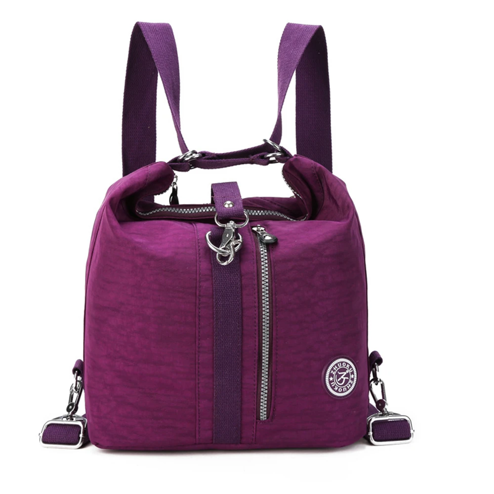 

Fashion Nylon Women Backpack Totes Handbags Solid Color Messenger Ladies Travel Zipper Crossbody Top-handle One ShoulderBag