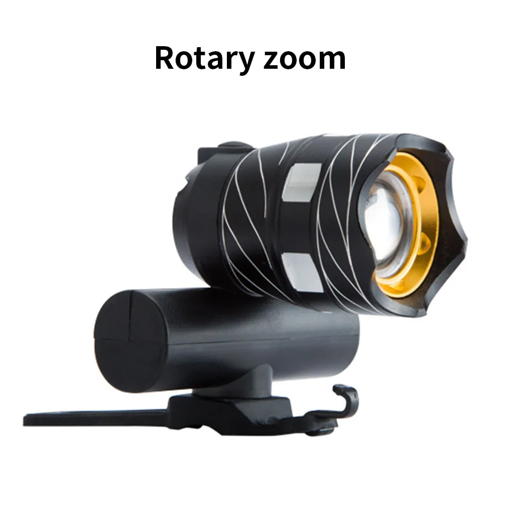 2Pcs Bike Front Light Riding Highlight Warning Lamp USB Rechargeable Bicycle Waterproof Tail Rotatable Lights | Спорт и развлечения