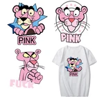 Виниловые наклейки на одежду сделай сам с надписью Iron-on Transfer и надписью Pink Panther