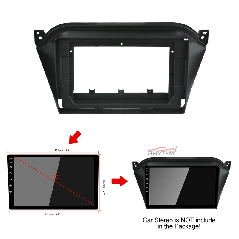 

10.1 Inch Car Fascia Double Din Car dvd Fascias Frame Audio Fitting Adaptor Facia Panel Dashboard For JAC S2 2015 - 2018