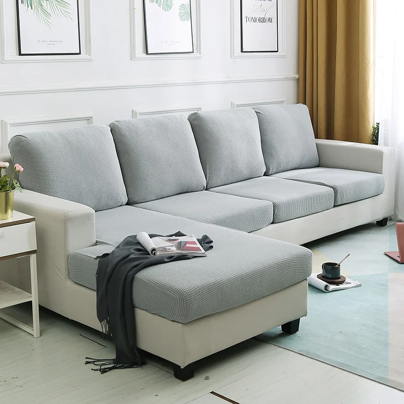 

New Polar Fleece Sofa Seat Cover High Elastic All-inclusive 1/2/3/4 Seat Cover Removable Washable Dust Proof Sofa Cover
