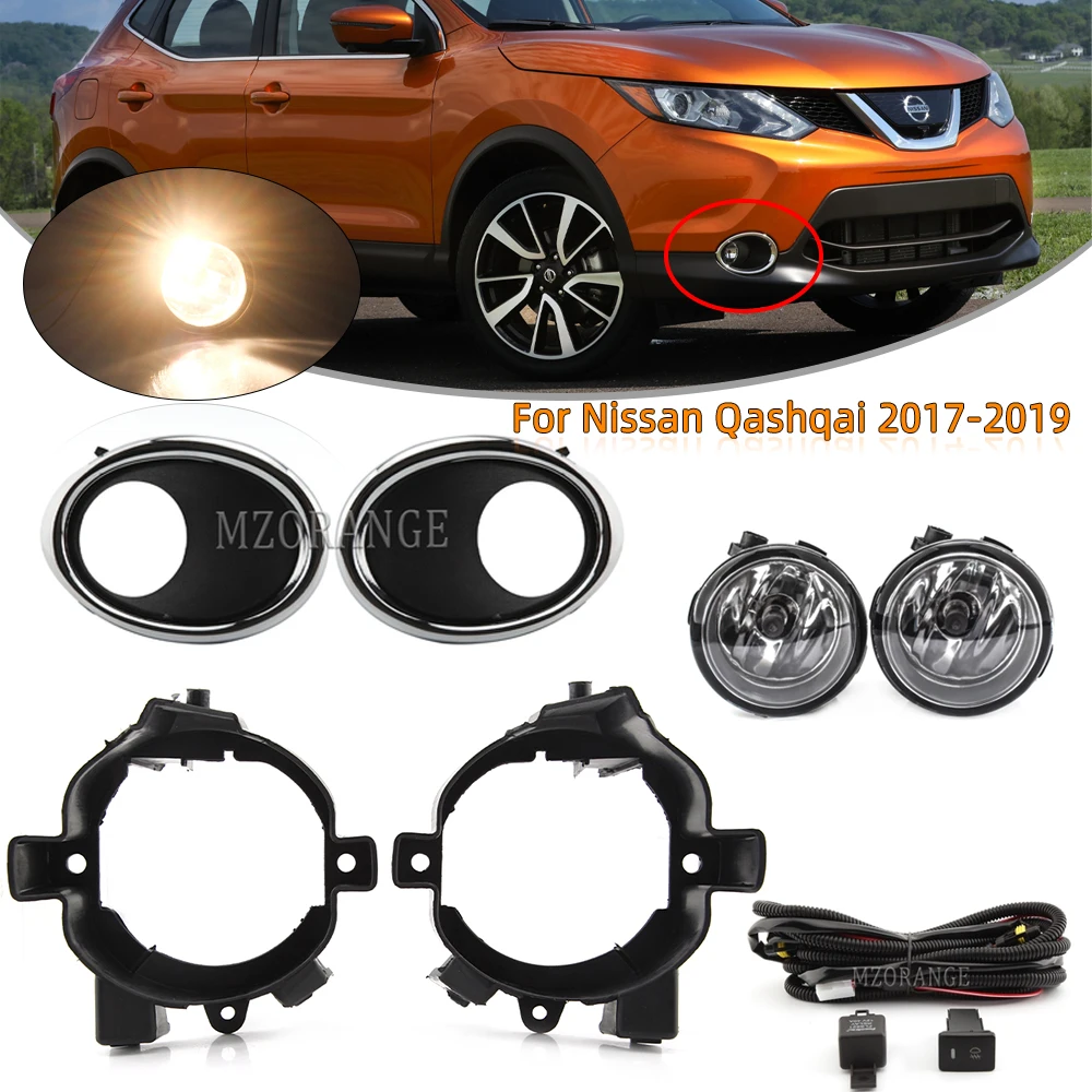 Faros antiniebla para Nissan Rogue Sport, Kit de bombillas halógenas para modelos 2017, 2018 y 2019, Qashqai J11, años 2015 A 2016