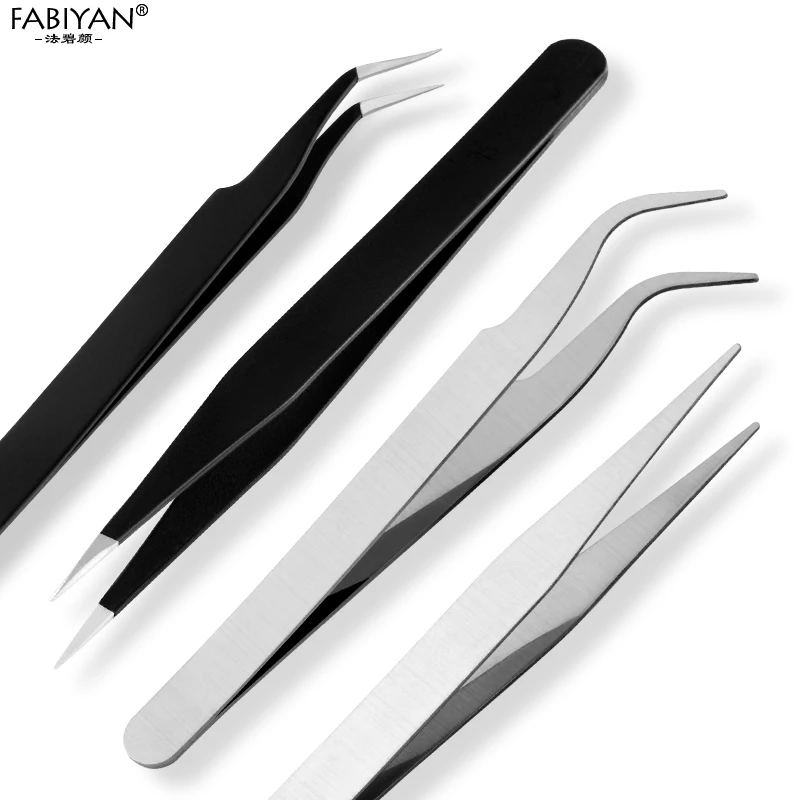 4 шт. щипцы для стрижки щипцов антимагнитные изогнутые прямые стразы из