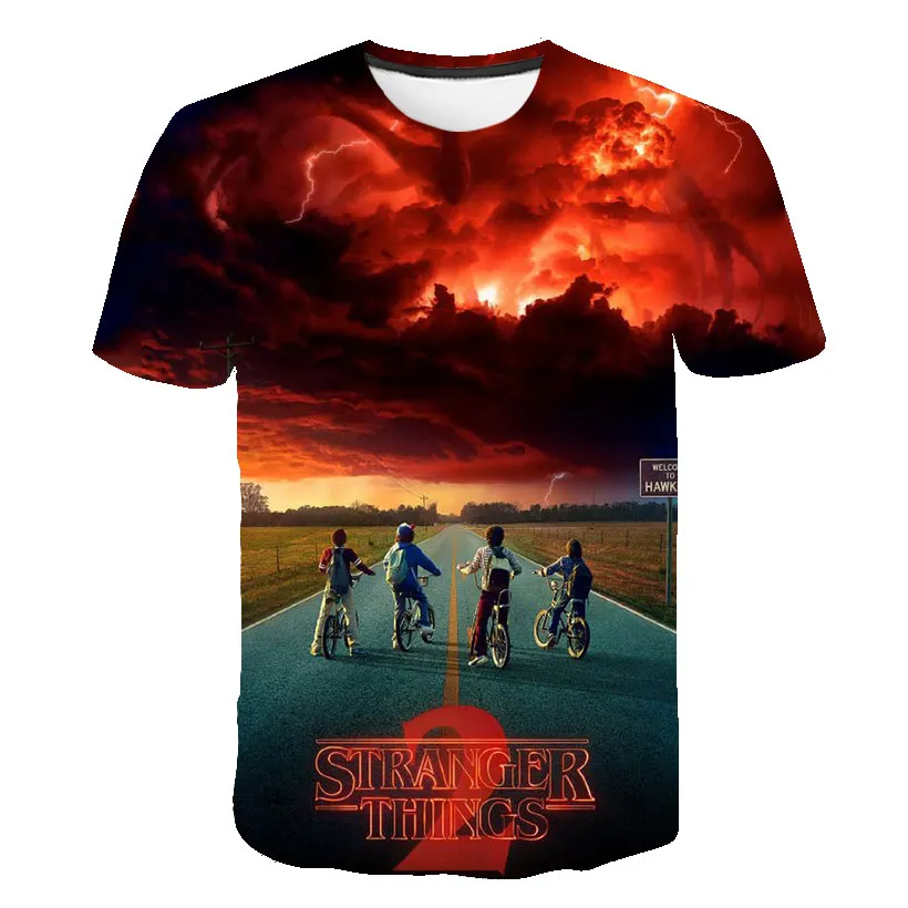 3D Футболка с принтом Для мужчин/Для женщин/Детские Stranger Thing s 3 футболка 3d футболка Stranger Thing футболка одиннадцати лет топы, футболки - Цвет: Asian size 5184