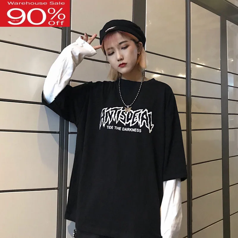 Женская футболка с длинным рукавом Новинка весна осень 2020 женская из двух частей