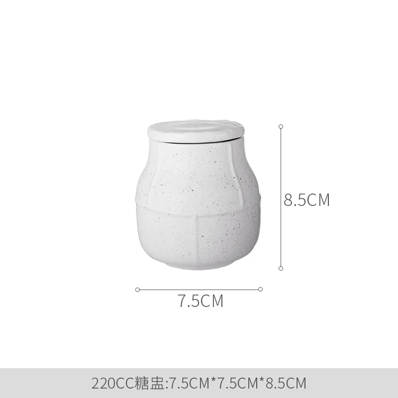 220ml-Sugar tank-A Simple ceramic teapot cold water bottle retro white set coffee afternoon tea cup mug milk can sugar bowl mx6221104 - Цвет: 220ml-Sugar tank-A