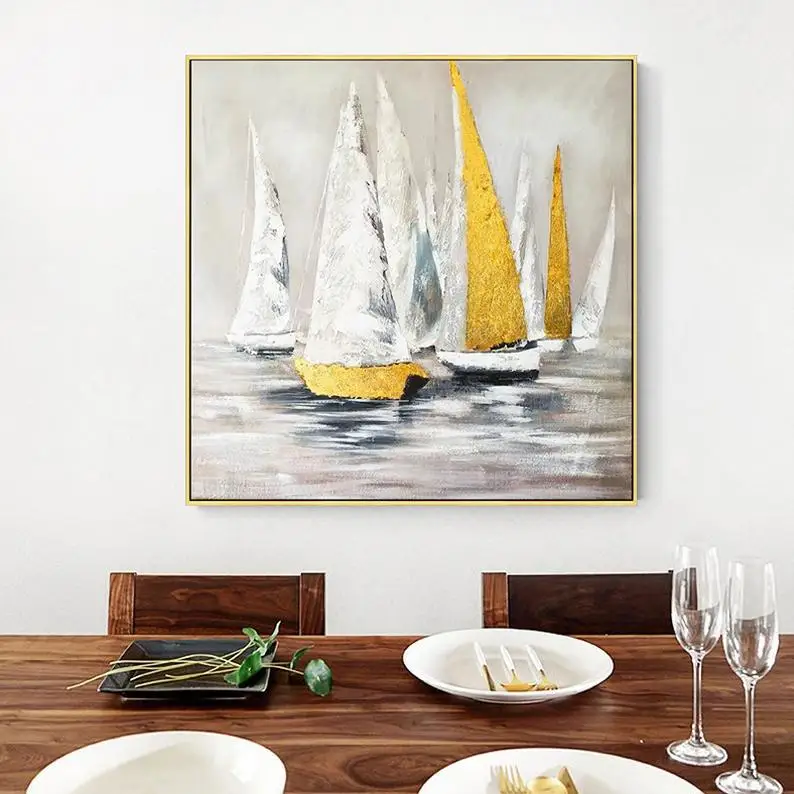 

Большая парусная лодка масляная живопись оригинальные лодки парусные лодки сборная в гавани пейзаж картина маслом в морском стиле artCanvasBig о...