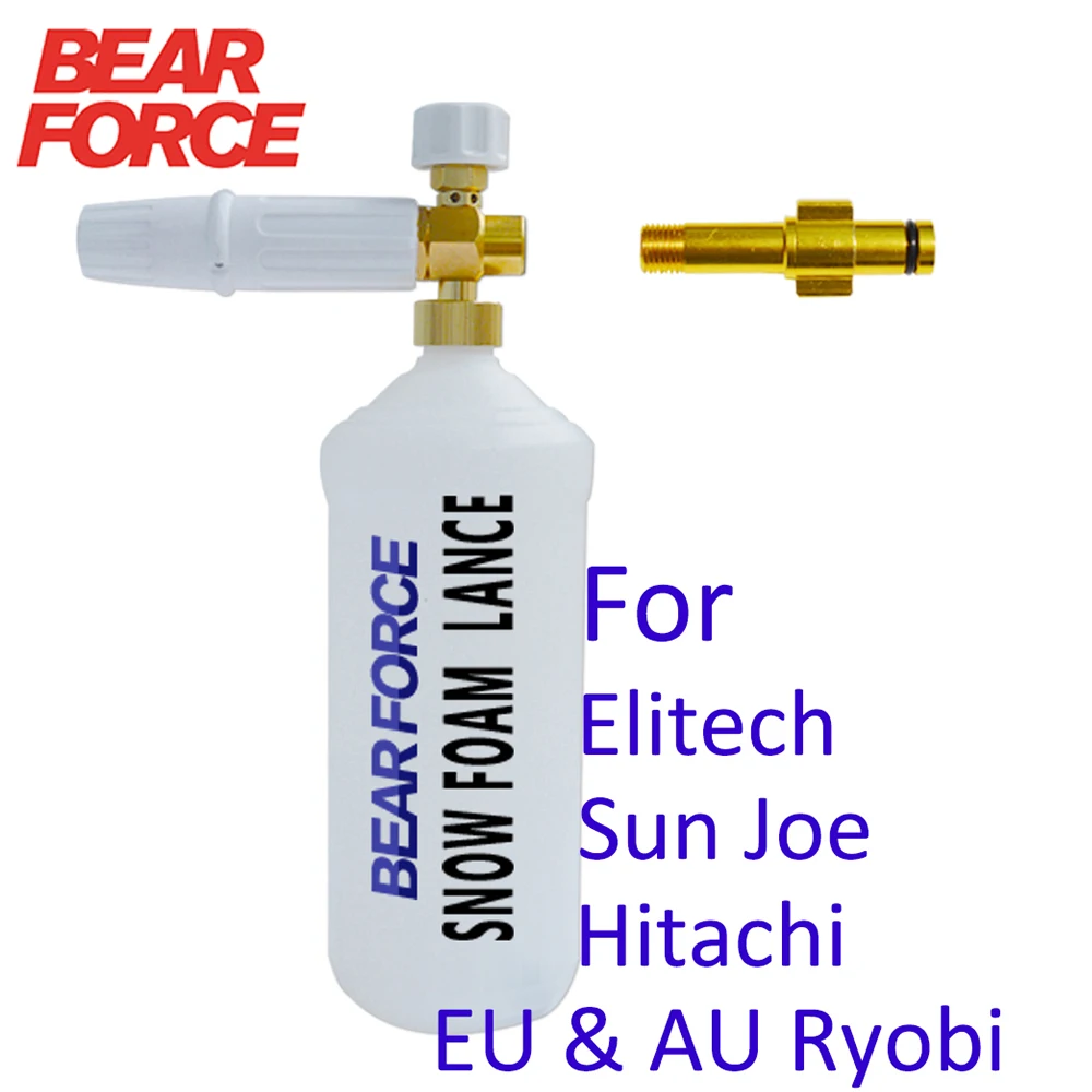 

Пенная насадка, пенораспылитель для шлангов моек высокого давления Elitech Sun Joe Hitachi Ryobi