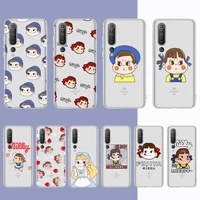 cute boy girl sweet peko milky phone case for xiaomi 10t pro 11 note10lite redmi 5plus 7a 8 k20pro 9a note 9 pro max s 10