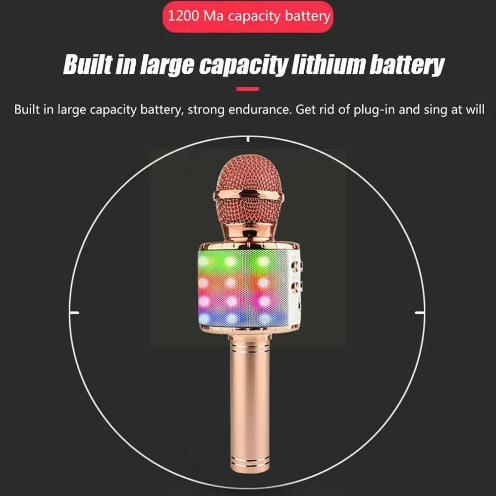 WS858 мобильный телефон беспроводной Bluetooth 4 0 микрофон ручной динамик караоке