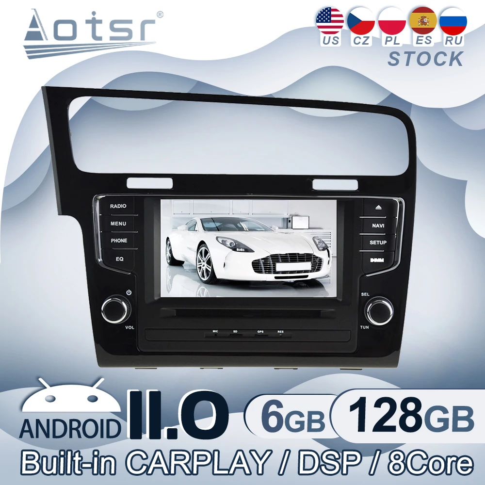 

Android 11 For Volkswagen GOLF 7 2013 - 2018 Car Radio GPS Navigation Multimedia Video Player Stereo Audio Head Unit CD Recorder