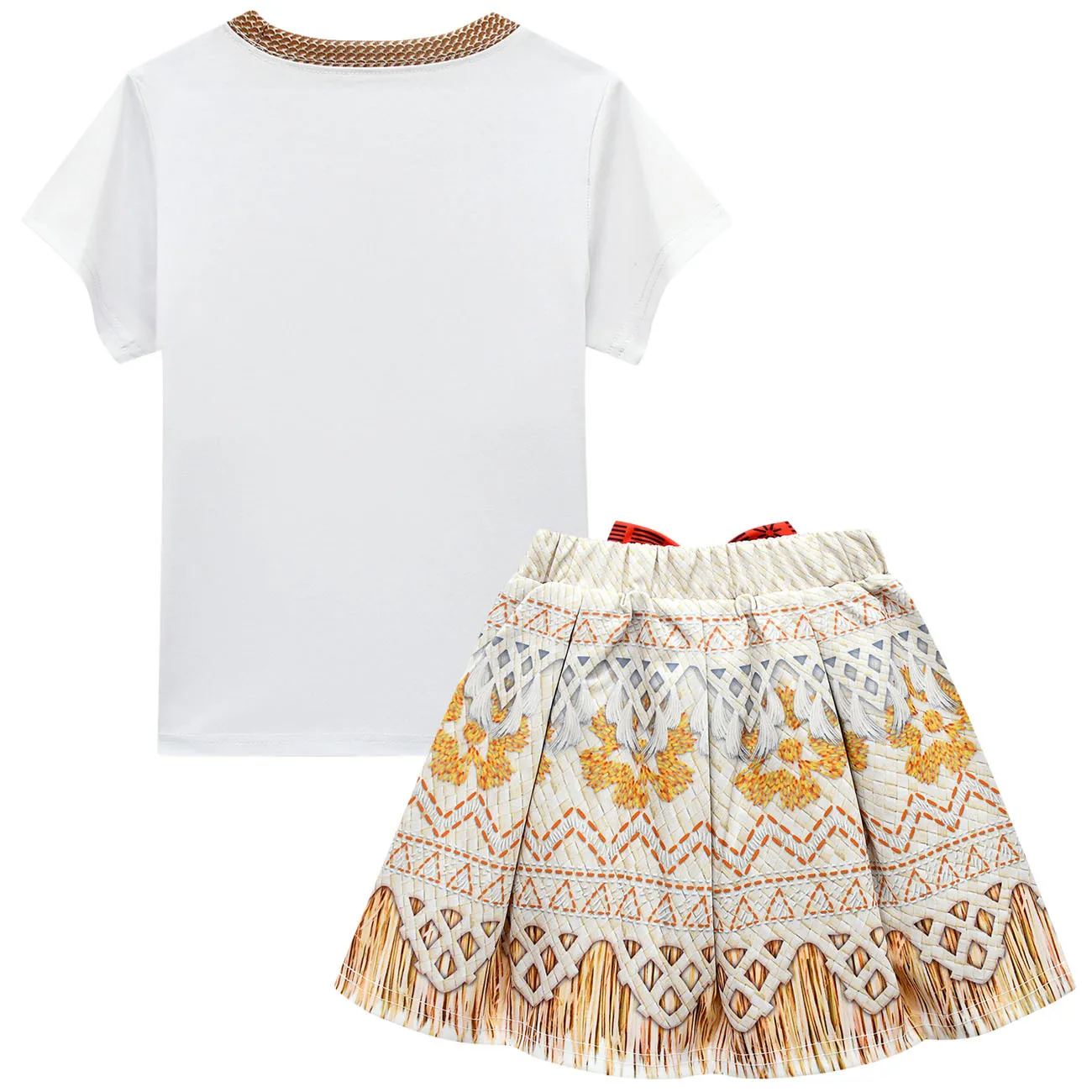 Костюм Моана для маленьких девочек комплект из 4 предметов костюм принцессы с