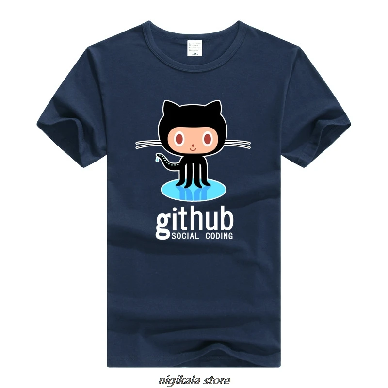 TEEWINING Github футболка для мужчин и женщин футболка с коротким рукавом Уличная одежда