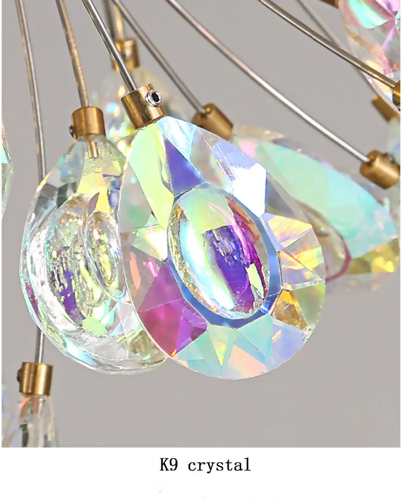 Хрустальная люстра с одуванчиком роскошные светильники сияющая