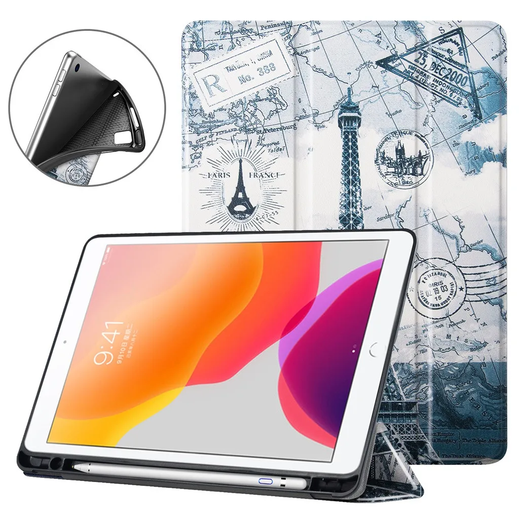 50 # для iPad 10 2 Air 3 Pro 5 чехол 2019 с держателем карандаша противоударный умный защитный